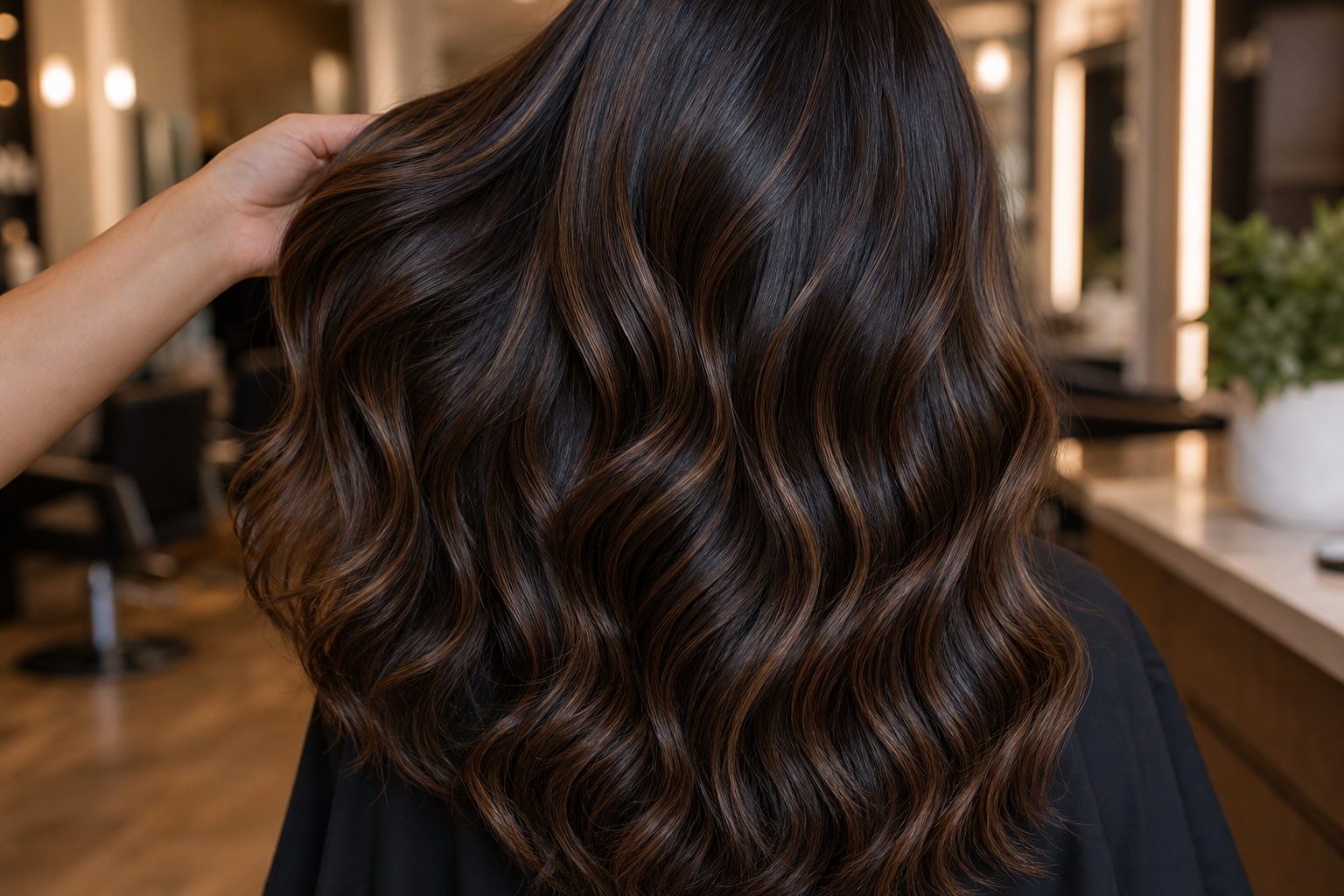 rich brunette hair color at Lakewood Ranch Hair Salon